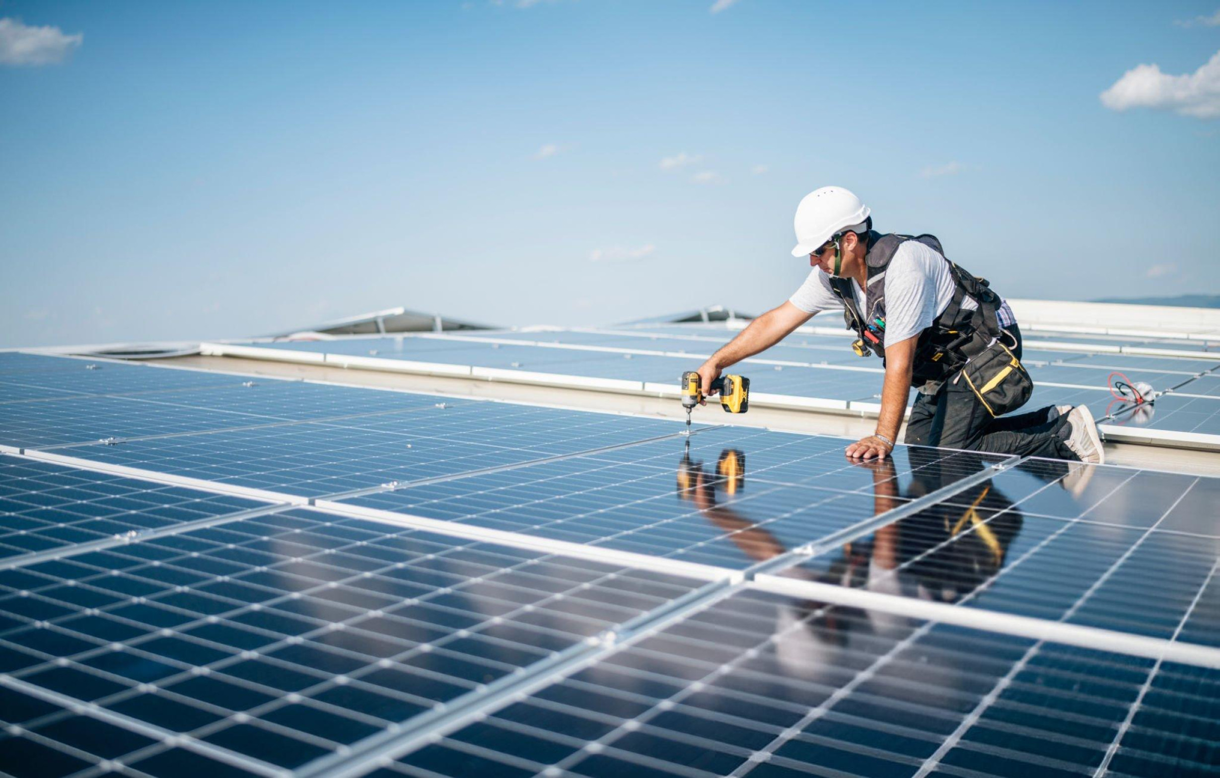 Completed solar panel project installation by Tricity Solar